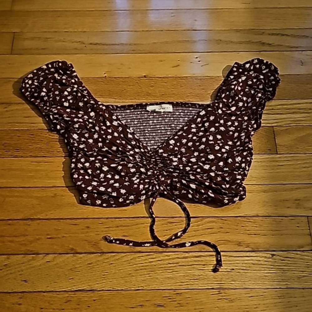 LA Hearts by PacSun Women's Burgundy Crop-top Size Small